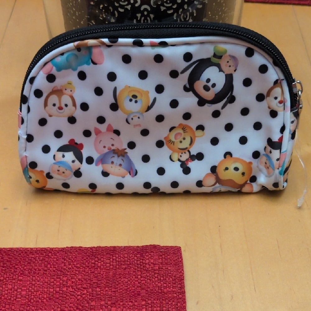 Tsum Tsum London Soho New York Makeup Pouch with Black Dots